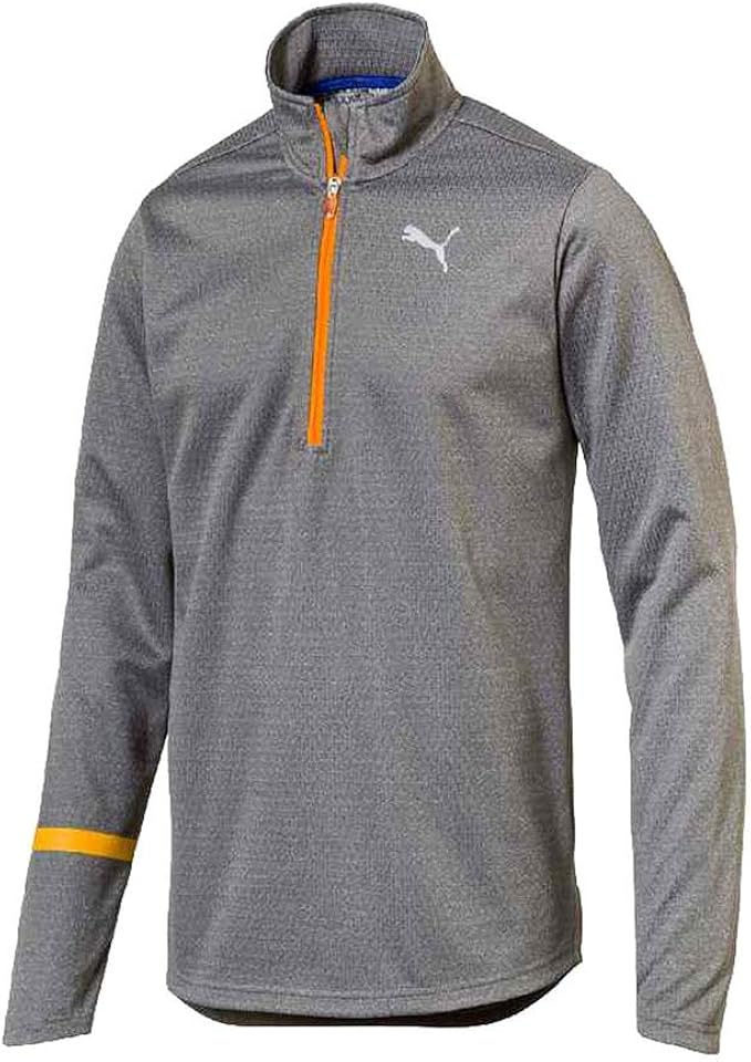 Amazon Co Jp Puma プーマ メンズ トレーニングウェア Puma Pace Warmcell ミッドレイヤートップ 03ミディアムグレー L スポーツ アウトドア