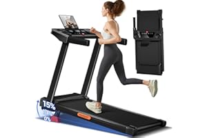 LONTEK 3-in-1 Treadmill with 15% Incline, Portable Treadmills for Home with Handle, Foldable Treadmills with 300 Lbs Weight Capacity, 3.0HP Quiet Walking Pad Treadmill, Three Touch Screen