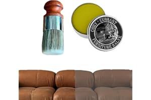 LEEJ Furniture Salve for Leather Wood, Leather Salve for Furniture, Leather Furniture Salve and Brush, Furniture Salve with Boar Bristle Brush, Furniture Salve for Wood (A)