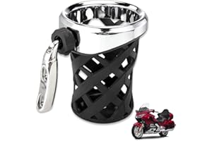 Motorcycle Handlebar Cup Holder Water Bottle Drink Holder Compatible with Harley 82-up Models, Gold Wing GL 1800 Trike 2001-2
