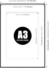 Hesmor 12 x 12 Inch Aluminum Acrylic Photo Frame Pack of 4 Black view 4