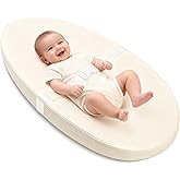 Qalvyn Baby Changing Pad for Dresser with Safety Belt | Waterproof PU Cover, Contoured Cushioned Foam, Non-Slip Base, Wipe-Cl