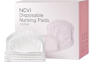 NCVI Nursing Pads Disposable, Super Absorbent and Keep Dry, 120 Count Breast Pads for Leaking Milk, Soft &Thin Nipple Pads for Nursing Moms, Breastfeeding Essentials