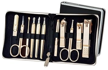 three seven manicure set gold