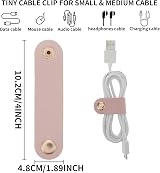 Thinp 6 Pcs PU Leather Cord Organizer Reusable Cable Straps Ties Winder Holder view 2