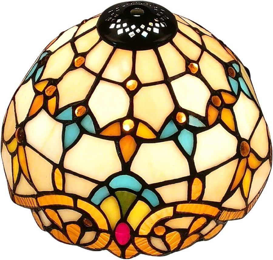 Upgrade Tiffany Style Baroque Replacement Table Lamp Shades, 8" Width