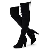 Vepose Women’s Thigh High Over The Knee Boots Suede Fashion Long 3.5 Inch Heel Boots with Zipper