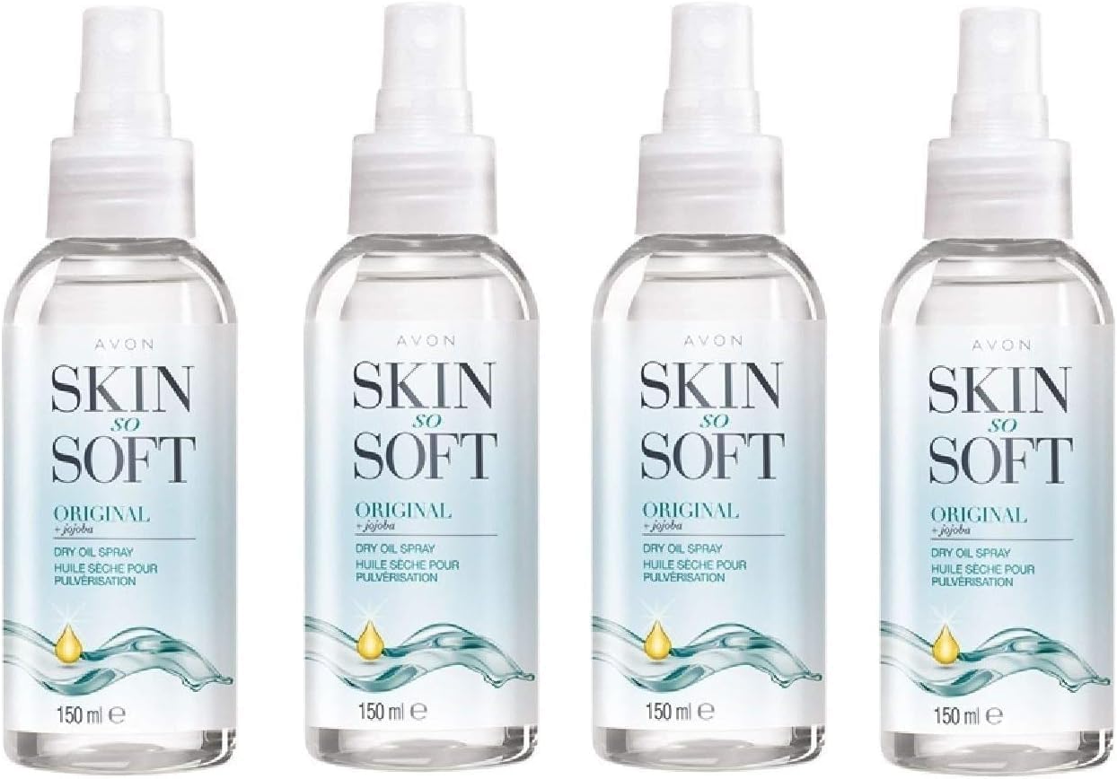 4 x Avon SKIN SO SOFT Original Dry Oil Body Spray (THE ONE MOSQUITOES & OTHER BUGS DON'T LIKE)