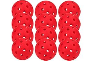 Spunspon Pickleball Balls, 40 Holes Outdoor Pickleballs, High Elasticity & Durable Pickle Balls for All Style Pickleball Padd