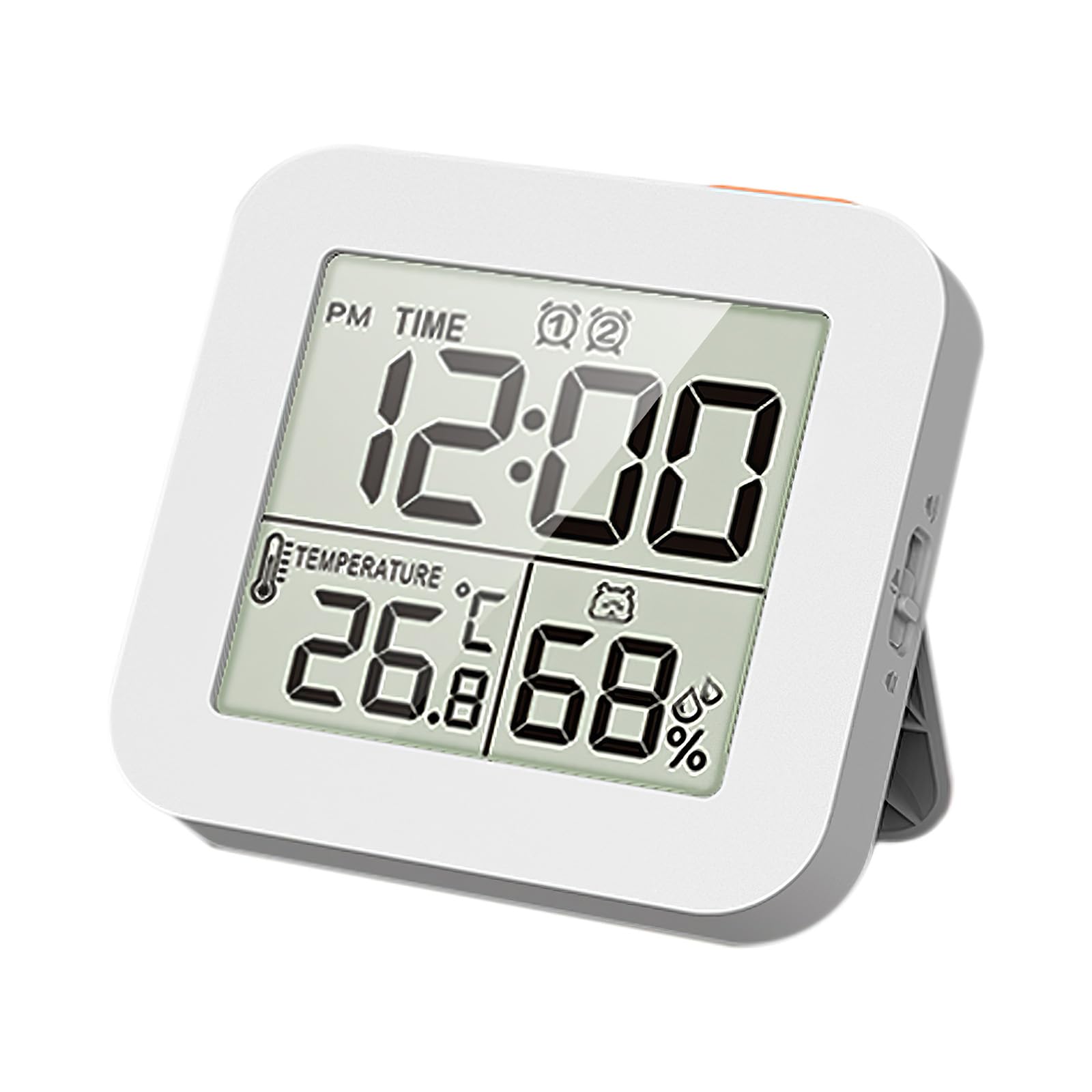 Zonjie Multifunction 3 Alarm Clock - Shower Timer with Temp & Humidity Display, Kitchen Wall Clock