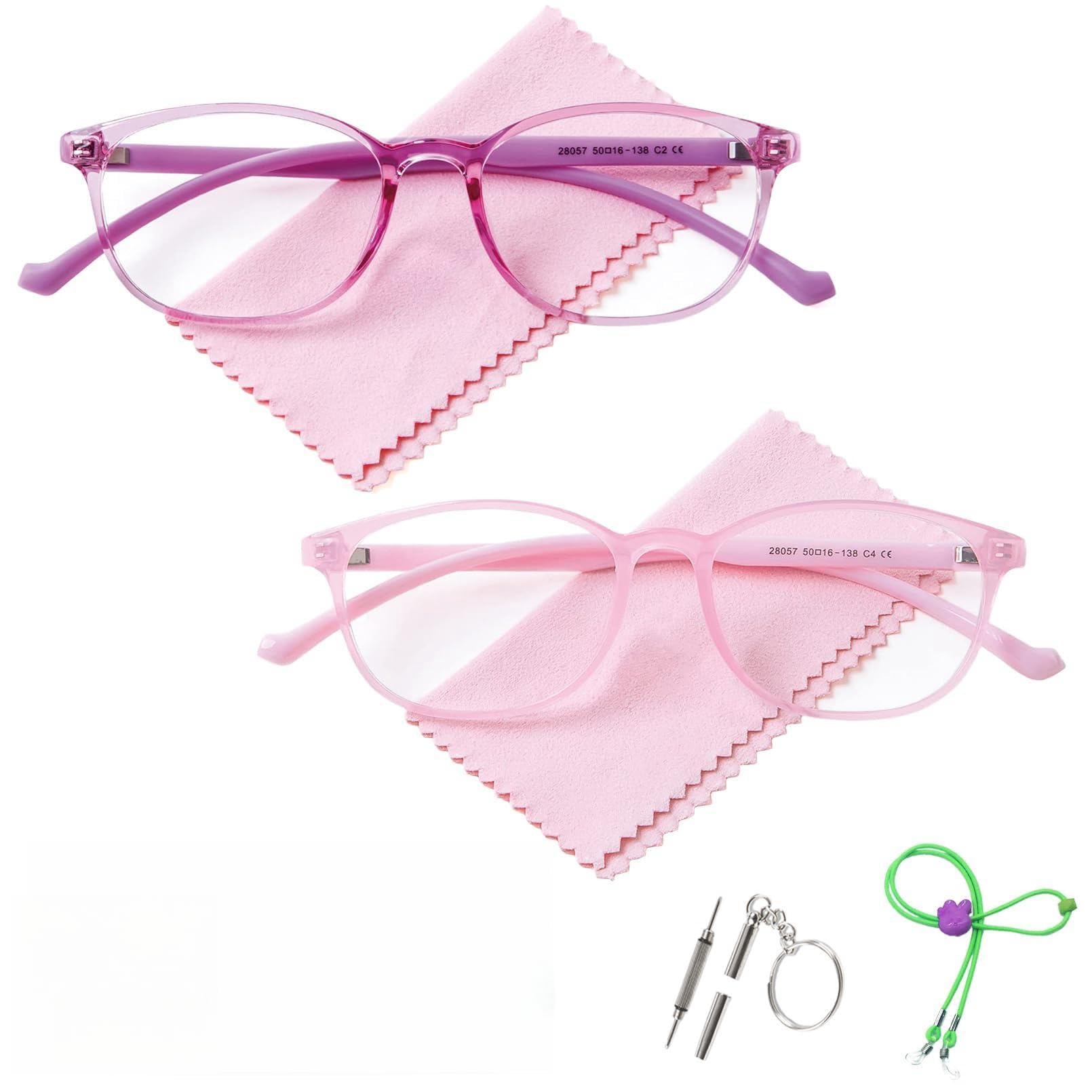 AetrvoHope Blue Light Blocking Glasses for Kids, Children's Clear Computer Glasses for Age 4-13,Unbreakable Frame Anti-Blue Ray Glasses With Case,Anti UV400 & Eyestrain