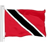 G128 Trinidad and Tobago Flag | 3x5 Ft | LiteWeave Pro Series Printed 150D Polyester | Country Flag, Indoor/Outdoor, Vibrant Colors, Brass Grommets, Thicker and More Durable Than 100D 75D Polyester
