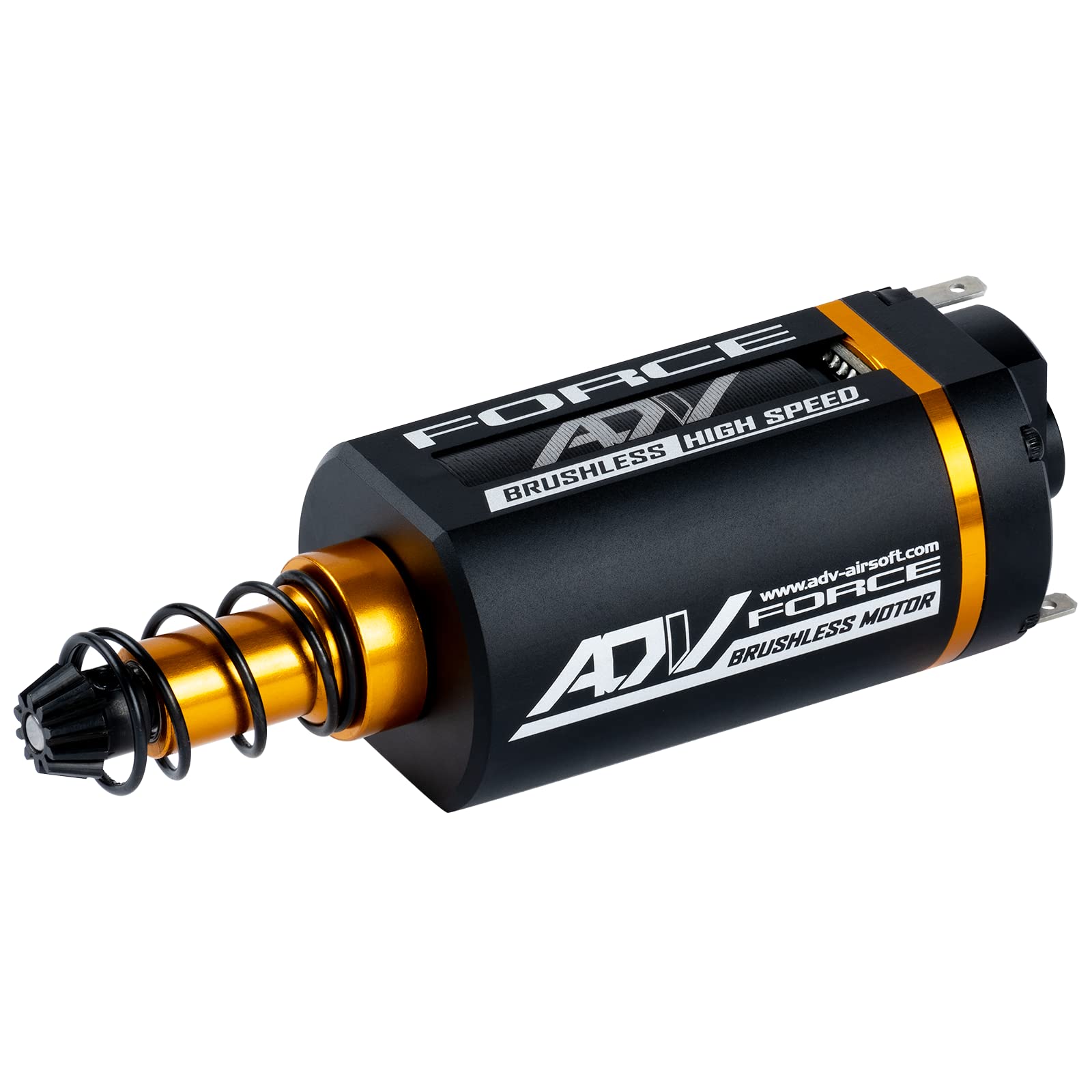 ADV-AIRSOFT Brushless Motor for AEG, Long Shaft CNC Motor for 7.4V-11.1V LiPo, Compatible with Gearbox V2 (Long Type, High Speed)