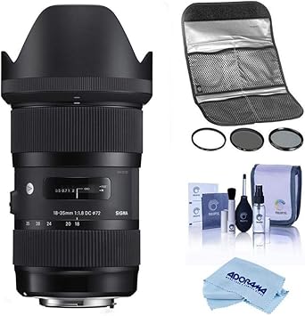 Amazon Com Sigma 18 35mm F 1 8 Dc Hsm Art Lens For Canon Ef Bundle With Hoya 72mm Digital Filter Kit Ii Uv Cpl Nd8x Cleaning Kit Microfiber Cloth Electronics