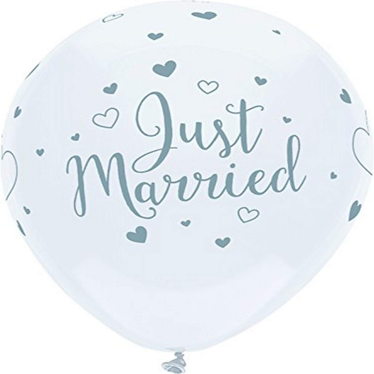 Printed Latex Balloons, 6 CT, Just Married