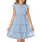 blibean Tween Girls Summer Dress Kids Polka Dot Sun Dresses Size 6-15 Years