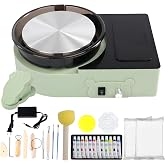 Pottery Wheel with Foot Pedal, 6" Turntable Two-Way Rotation ，Electric Ceramic Forming Machine with Detachable Basin,DIY Clay Potter's Wheel Kit for Kids and Beginners Adults at Home