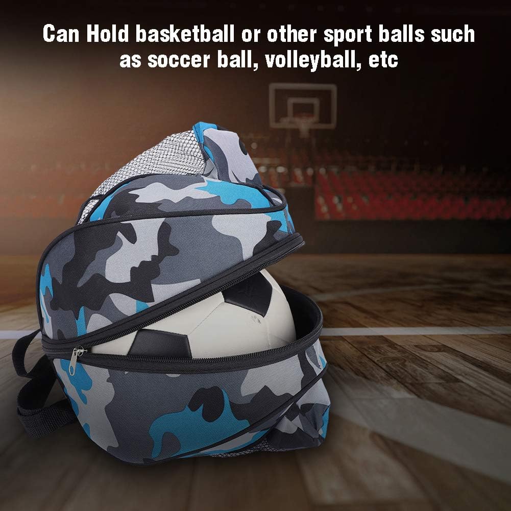 Alomejor Basketball Carrying Bags Sports Ball Carry Backpack Portable Single Shoulder Bag for Basketball Football Volleyball Large Storage Space Capacity(Blue) - Image 4