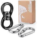 AusKit, Black Swing Swivel, 35 KN Safest Rotational Device Hanging Accessory