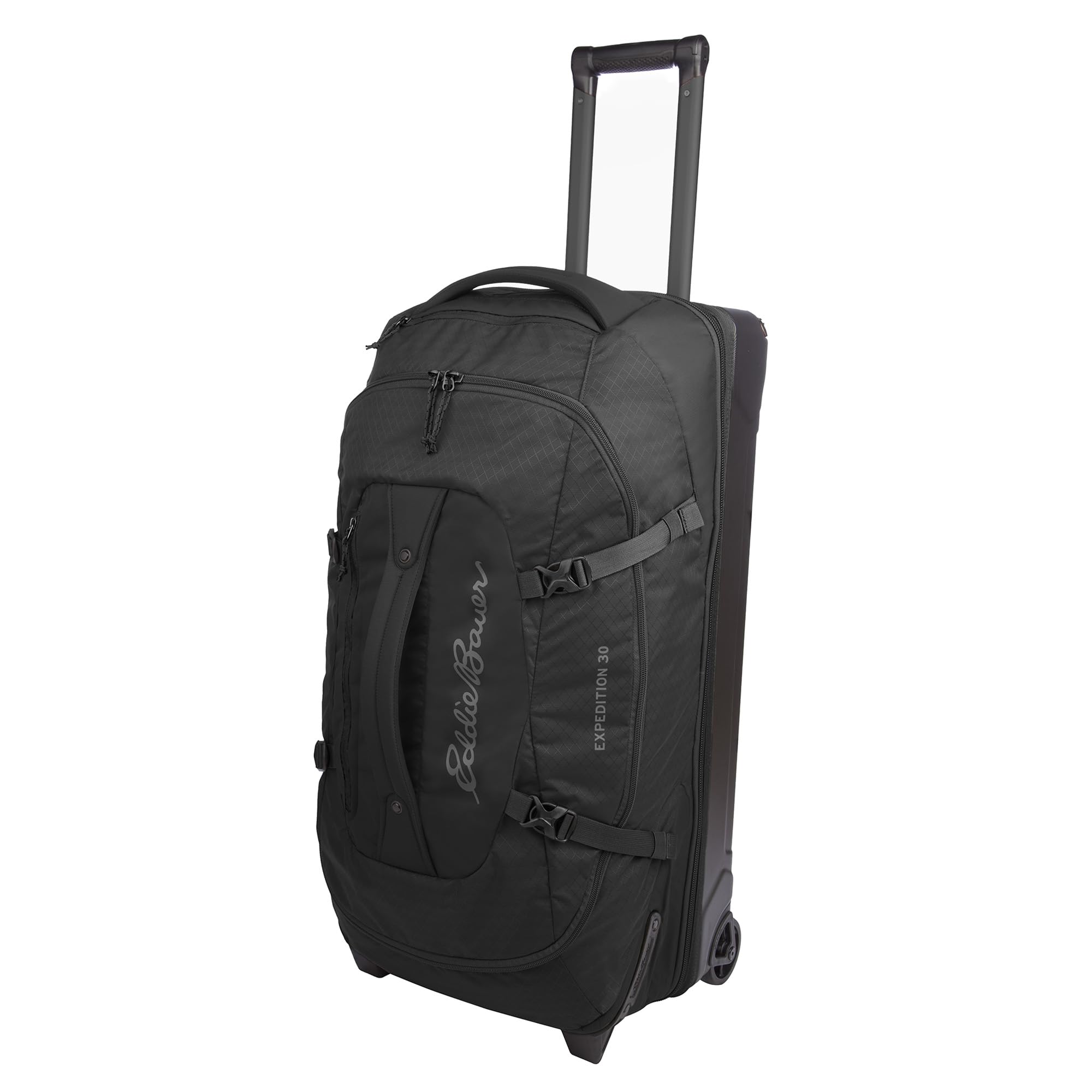 Eddie Bauer Expedition 30 Duffel Bag 2.0-Lightweight Travel Luggage Made from Rugged Polycarbonate, Black