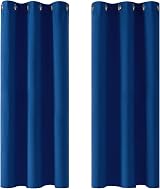 Deconovo Thermal Insulated Blackout Curtains Eyelet 2 Panels Royal Blue 42 x 54