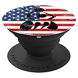 Wheelchair Basketball US American Flag Distressed