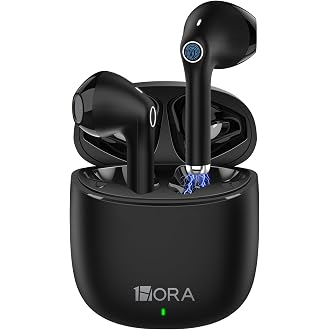 JBES Bluetooth Earbuds Wireless Headphones, 60H Deep Bass Ear Buds with 4 Noise Cancelling Microphone, IP5 Waterproof Earphones for iPhone Android Sports audifonos Bluetooth inalambricos (Obsidian) - View 8