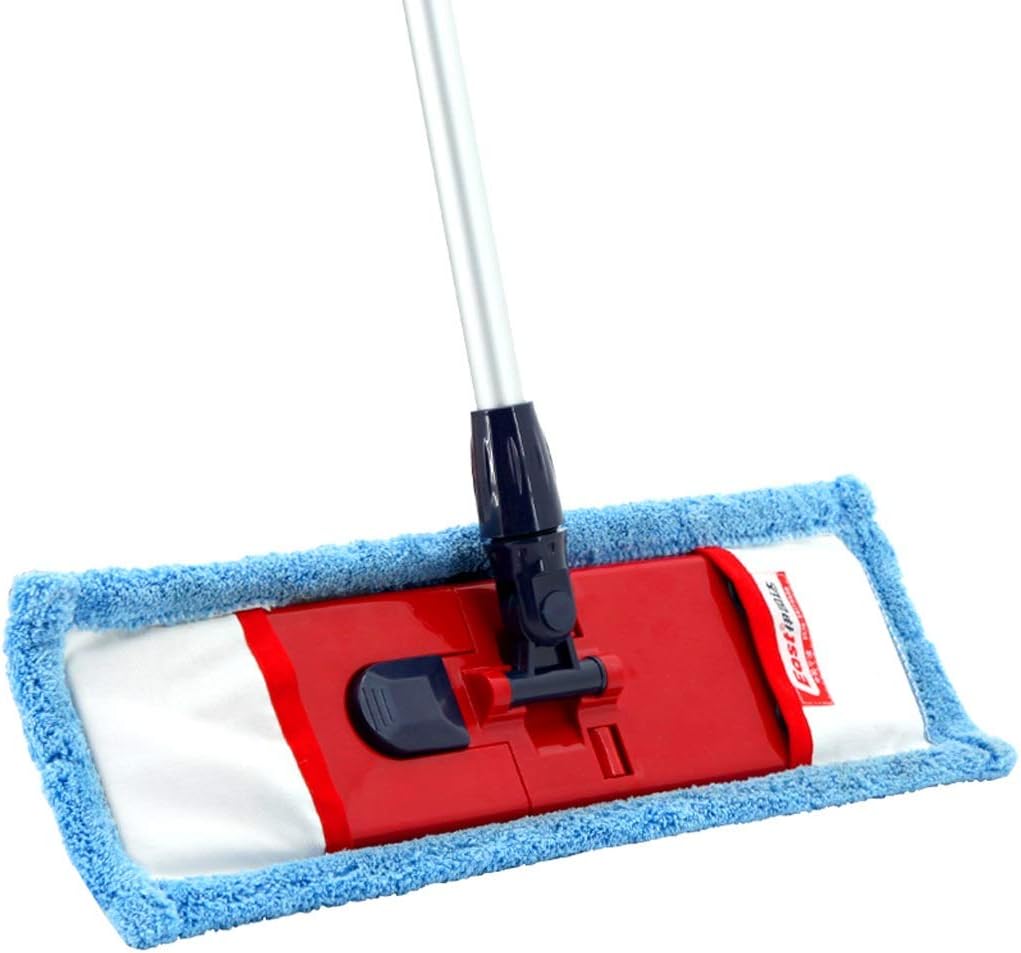 GLJ Flat Aluminum Alloy Mop, Elastic Rotating Ground Red Mop Mop