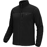 Pioneer Camp Fleece Jacket Men Full Zip Polar Lightweight Windproof Casual Soft Warm Outwear Outdoor Coat with Chest Pocket