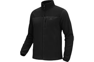 Pioneer Camp Fleece Jacket Men Full Zip Polar Lightweight Windproof Casual Soft Warm Outwear Outdoor Coat with Chest Pocket
