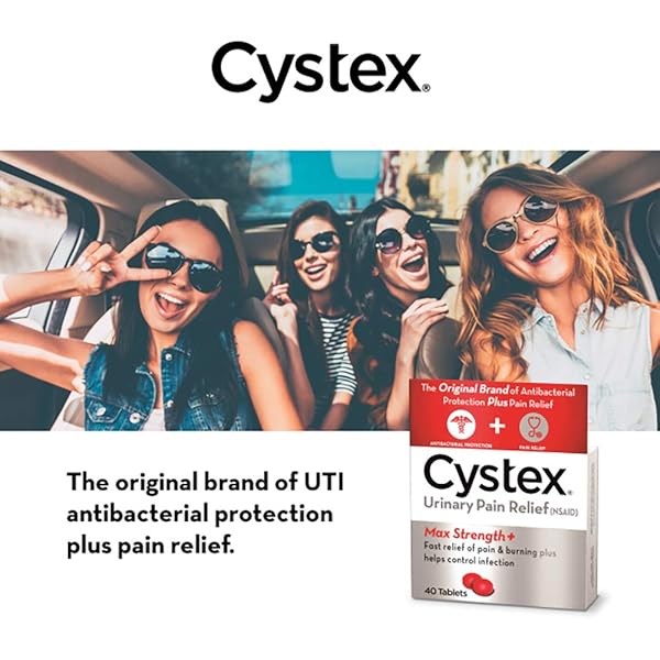 CYSTEX URINARY PAIN RELIEF TABLETS | FAST UTI TREATMENT | CONTROLS FREQUENT URINATION | KEEPS URINARY TRACT INFECTION FROM WORSENING | 40 TABLETS