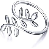 DAOCHONG S925 Sterling Silver Adjustable Wrap Open Ring for Women