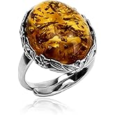 Ian and Valeri Co. Baltic Amber Sterling Silver Victorian Ring