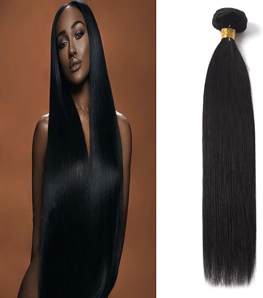 Amazon Com Wave Curly Straight Hair Extensions Weft Weave Jet