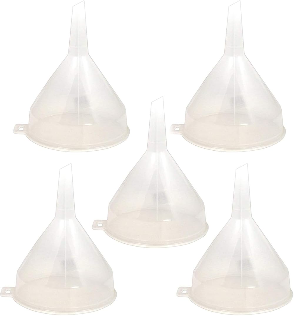 ACCURATE Clear Plastic Funnel 14 cm for Bottle Filling & Lab Use