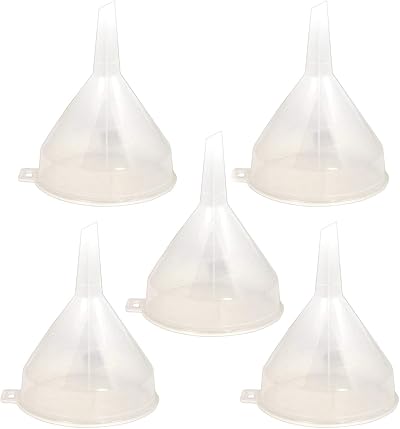 ACCURATE Clear Plastic Funnel 14 cm for Bottle Filling & Lab Use