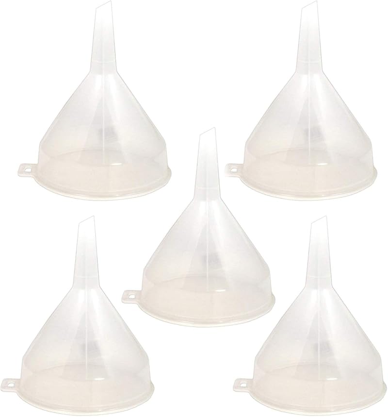 ACCURATE Clear Plastic Funnel 14 cm for Bottle Filling & Lab Use