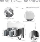 homeasy Mop Broom Holder 4 Pcs Stainless Steel Self Adhesive Wall Mounted Silver view 5