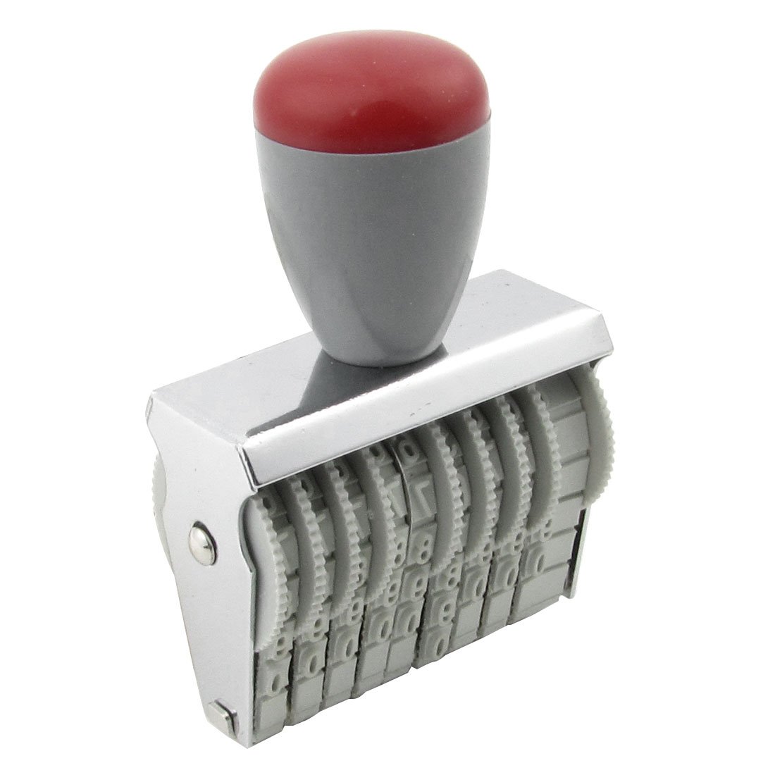 Sourcingmap 0-9 Numbers Digit Numbering Stamp - Grey/Red