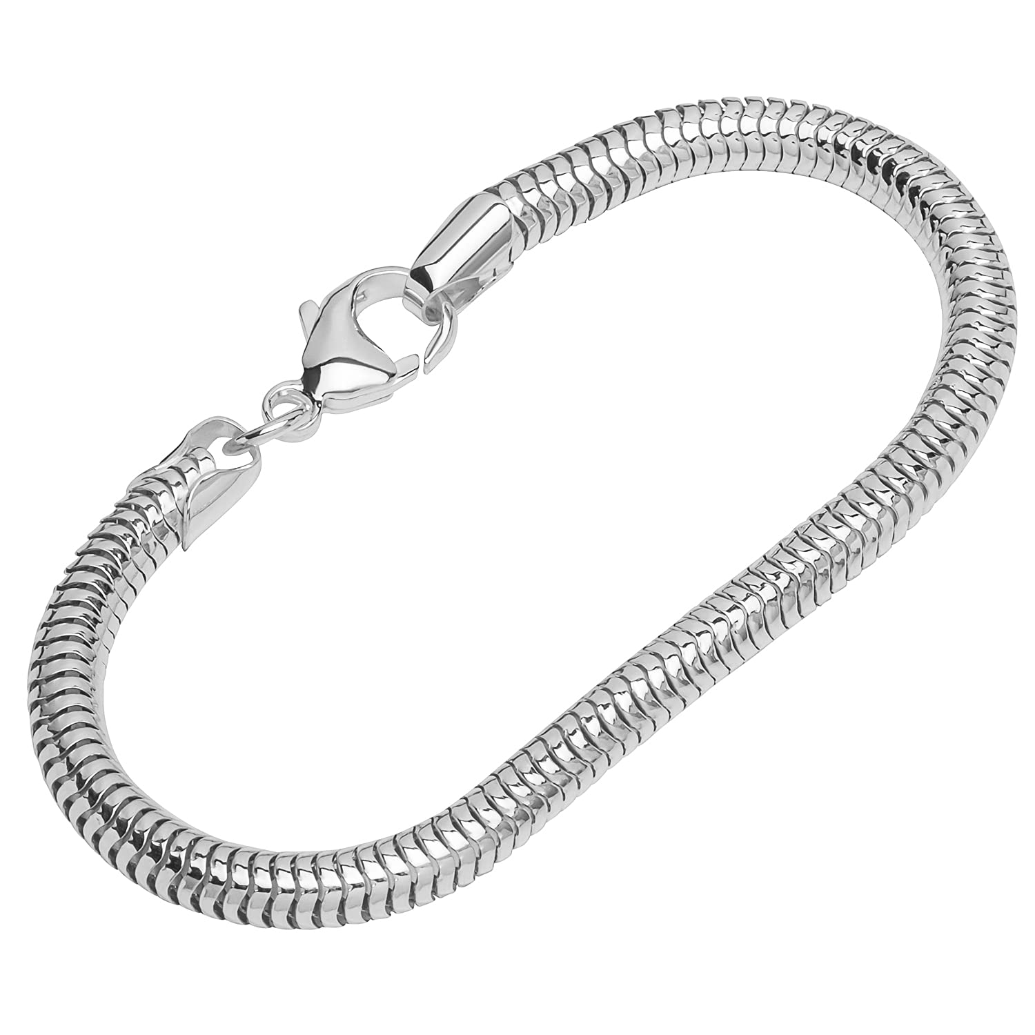 NKlaus bracelet 925 Sterling Silver 18cm snake chain round unisex designer bracelet 12075