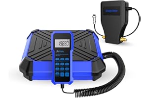 Xetron HVAC Refrigerant Scale Programmable Charging/Recovery [with Charging Valve] Automatic Open/Stop, Electronic Freon Scale High Precision Light Commercial 220LBS, Upgraded from SRC-400
