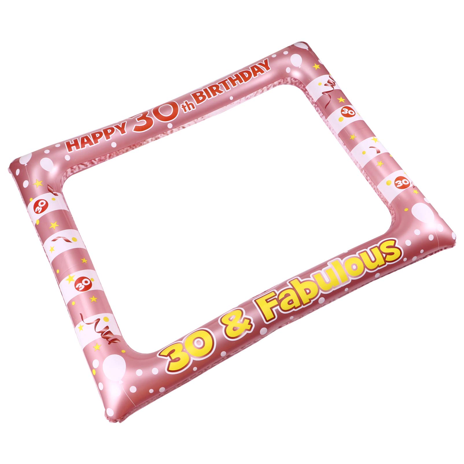 Amosfun Inflatable Picture Frames Funny Picture Selfie Frame 30th Birthday Party Photo Booth Prop for Baby Shower Graduation Christmas Decoration