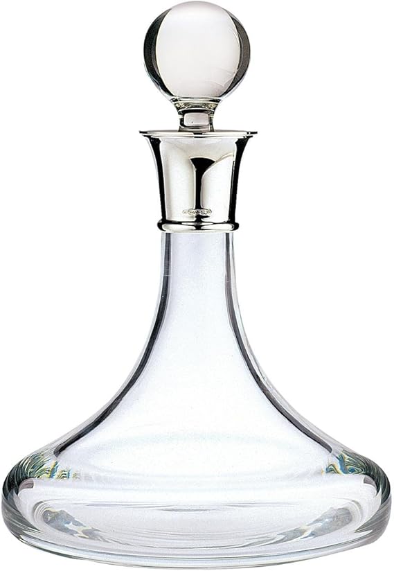 Carrs Plain Crystal and Sterling Silver Ship's Decanter Amazon.co.uk
