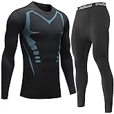 persimar Upgraded Thermal Underwear for Men Long Johns Set for Cold Weather Base Layer Top & Bottom with Fleece Lined
