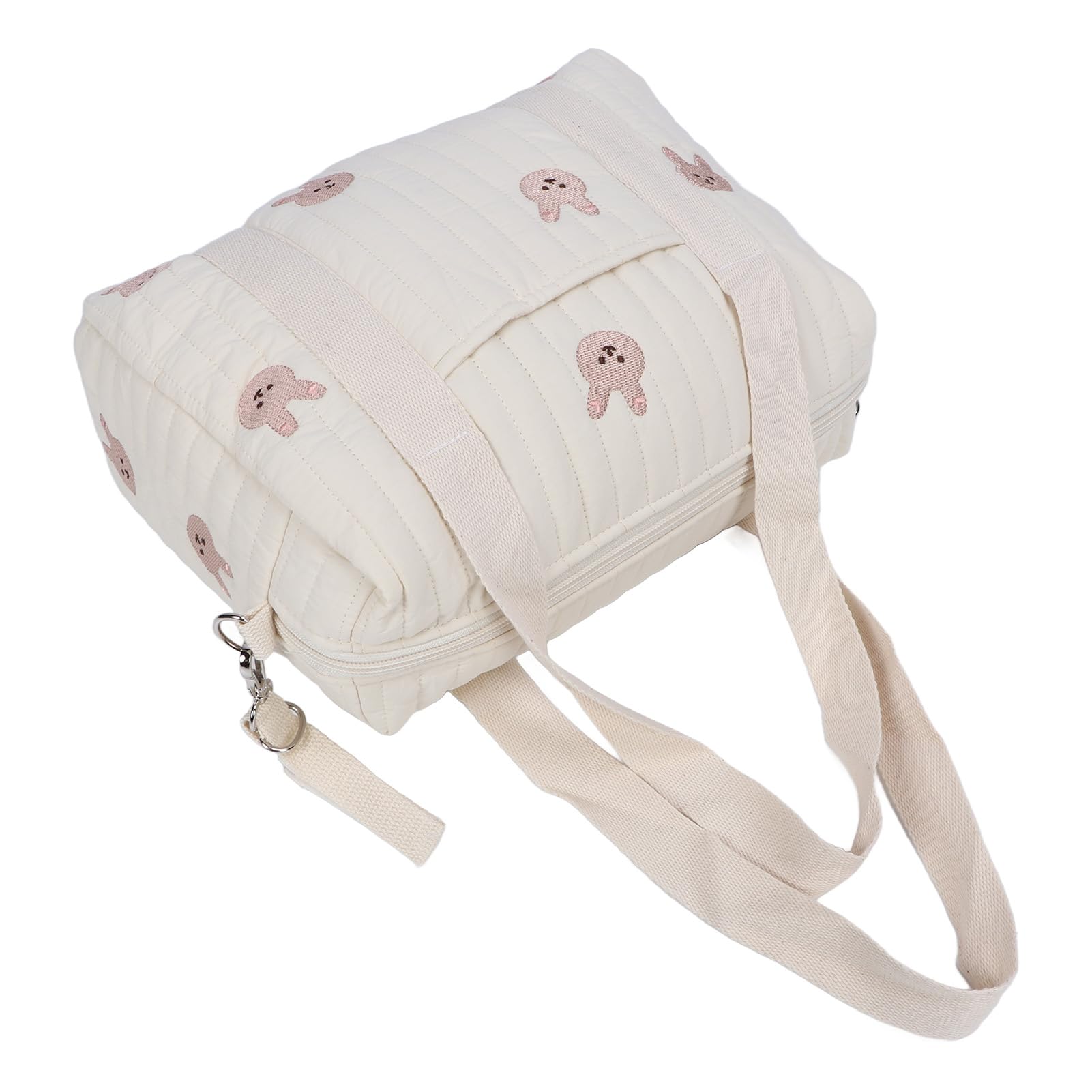 SUNGOOYUE Baby Stroller Storage Bag, Zipper Embroidery Universal Stroller Caddy Organizer Handbag (Rabbit Bag)