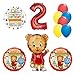 Mayflower Products Daniel Tiger Neighborhood 2nd Birthday Party Supplies and Balloon Decorations AMZKIT742