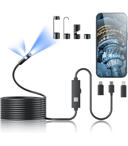 Endoscopio Inalámbrico WiFi 3m - Cámara 8mm IP67 Para Android E IOS