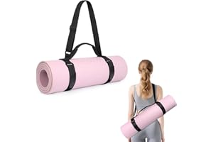 WOMACO Yoga Mat Strap, Adjustable Yoga Mat Carrier with Shoulder Strap & Handle for Women, Men