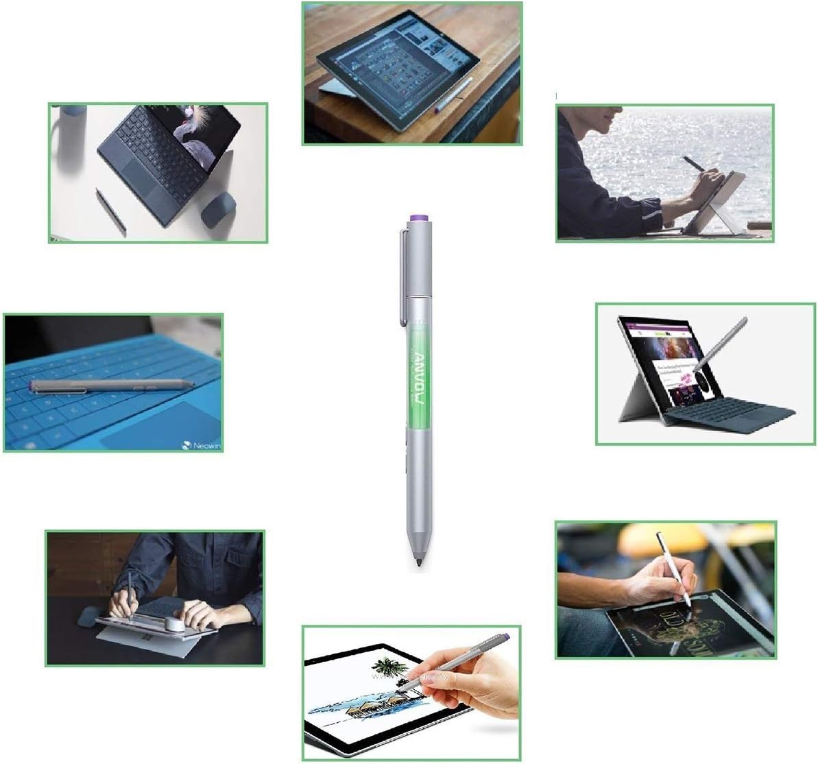 AAAA Batteries, ANVOW Rechargeable AAAA Batteries for Surface Pen, Rechargeable AAAA Battery for Active Stylus, Ni-MH 1.2V 400mAh with Storage Box, 2 Counts: Home Audio & Theater