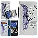 Alcatel One Touch Fierce XL Case, One Touch Fierce XL Wallet Case, Harryshell(TM) Feather Wallet Folio Leather Flip Case Cover with Card Id Slot and Wrist Strap for Alcatel One Touch Fierce XL 5054